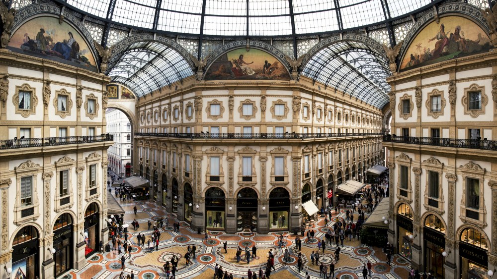 Milan's Galleria Vittorio Emanuele II shopping arcade