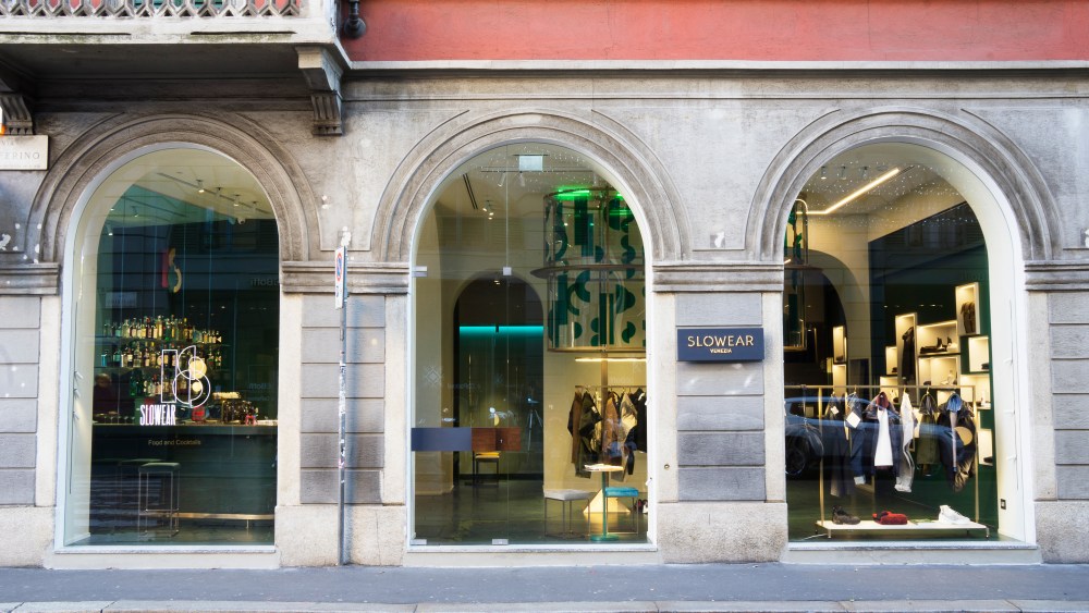 The Slowear 18 flagship store on Milan's Via Solferino.