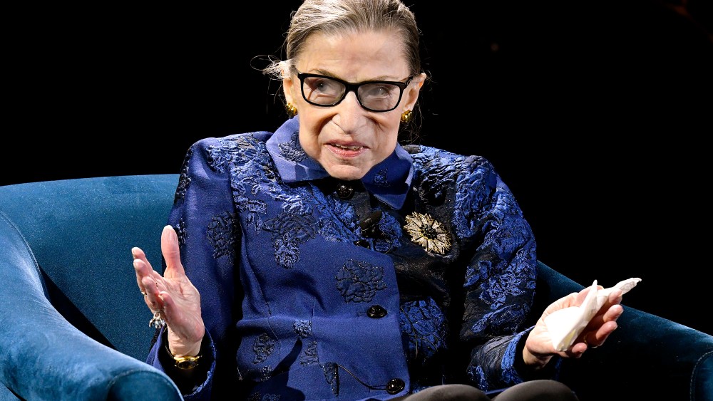 NEW YORK, NEW YORK - DECEMBER 16: Justice Ruth Bader Ginsburg speaks onstage at the Fourth Annual Berggruen Prize Gala celebrating 2019 Laureate Supreme Court Justice Ruth Bader Ginsburg In New York City on December 16, 2019 in New York City. (Photo by Eugene Gologursky/Getty Images for Berggruen Institute )