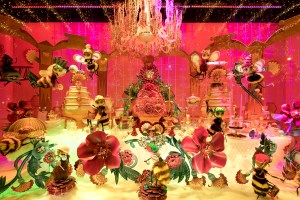 The window display at Galaries Lafayette in Paris.