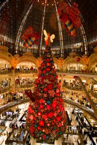 The window display at Galaries Lafayette in Paris.