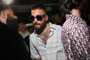 Maluma at the Dior show in Miami.