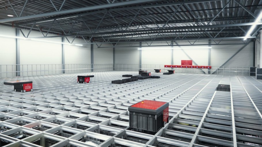 Amazon Storage and Replenishment houses seller inventory close to fulfillment centers and AutoStore robots boosts retail product storage.