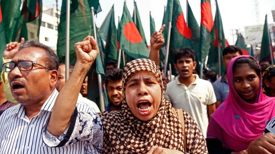 A woman has died and five people are injured after an explosion at a sweater factory just outside the Bangladesh capital of Dhaka.