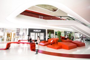 The windows at Bangkok's Central Embassy featuring a collaboration with with architect Bjarke Ingels.