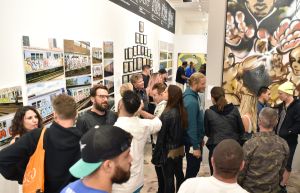 The scene at the Museum of Graffiti opening party.
