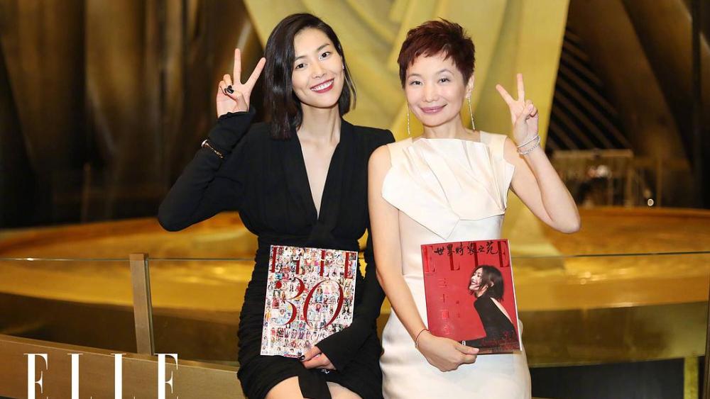 Model Liu Wen, left, and Xiao Xue, right.