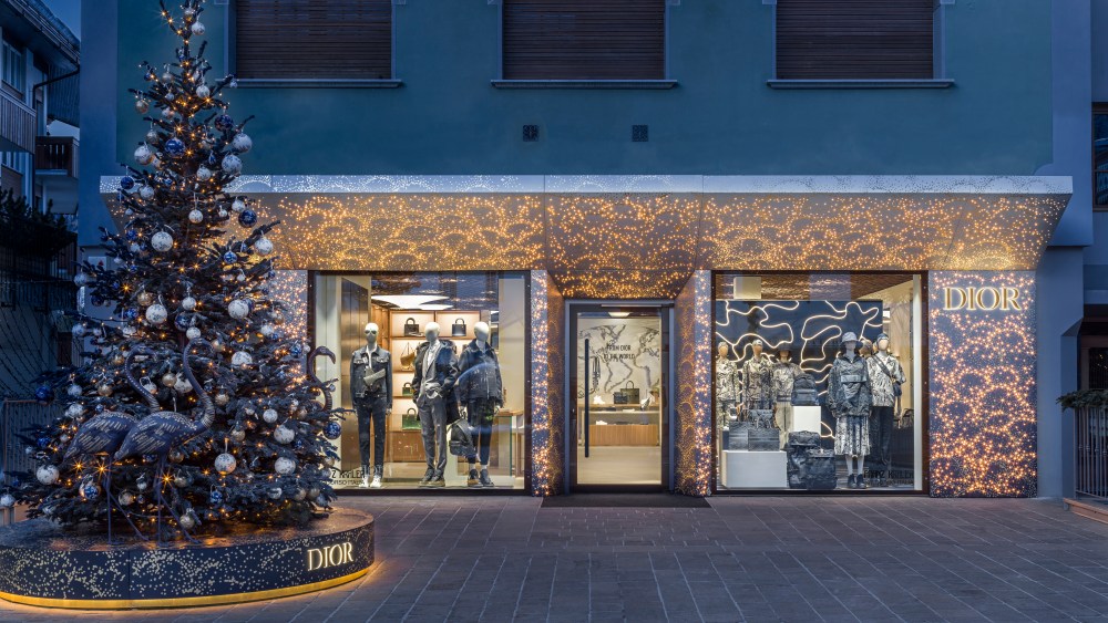 The Dior pop-up store in Cortina d'Ampezzo.