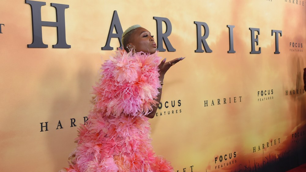 Cynthia Erivo wearing Marc Jacobs at the Oct. 29 premiere of "Harriet."