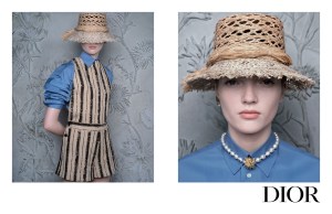Dior creative director Maria Grazia Chiuri has teamed with photographer Brigitte Niedermair for their third advertising campaign, showcasing her nature-themed spring collection inspired by Catherine Dior, the founding couturierÕs sister. Models Selena Forrest and Ruth Bell pose against a gray wall embossed with wild flowers, dressed in classics like the Bar suit in a beige-and-black houndstooth check, alongside denim and evening looks in tie-dye prints. Straw bucket hats and new versions of the Lady Dior and Saddle bags also feature prominently in the images. Chiuri said she had found in Niedermair the perfect partner to communicate her design aesthetic. ÒI really love her,Ó she said. ÒShe gives me a voice. She translates into pictures my vision of fashion.Ó The images were styled by Isabelle Kontoure, with hair by Olivier Schawalder and makeup by Peter Philips. Ñ Joelle Diderich
