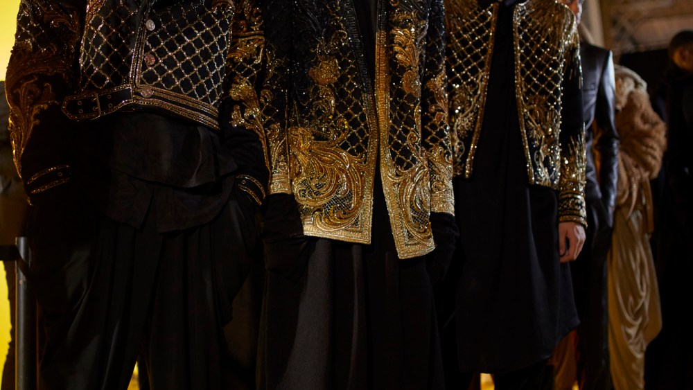 Backstage at Balmain Men’s Fall 2020
