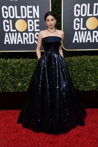 Ana de Armas arrives at the 77th Golden Globe Awards held at The Beverly Hilton Hotel on January 5, 2020 in Beverly Hills, CA. (Photo by Sthanlee B. Mirador/Sipa USA)(Sipa via AP Images)
