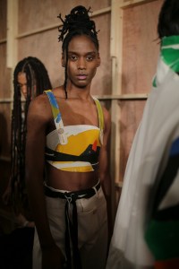 Backstage at Bethany Williams LFW Men's Fall 2020