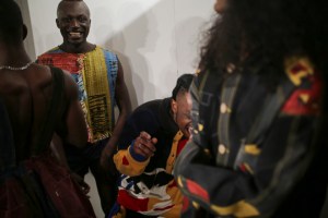 Backstage at Bethany Williams LFW Men's Fall 2020