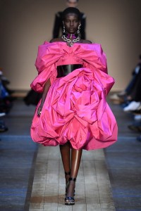 Sarah BurtonÕs rose masterpiece for Alexander McQueen, fall 2019.