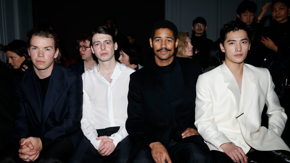Will Poulter, Anthony Boyle, Alfred Enoch and Yang Yang in the front row