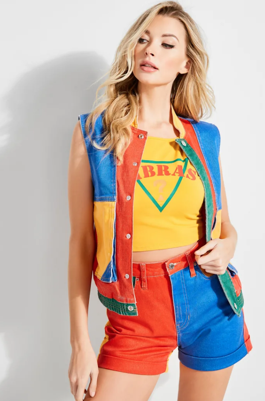 Make Blue Monday less sad (but more blue) with quirky denim featuring inspirational quotes, positive messages and bright colors.