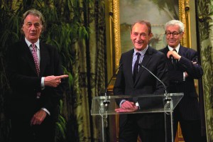 Paul Smith is awarded a medal from the City of Paris for his and Joan Bursteins services at a dinner hosted by Mayor Bertrand Delanoe in 2012.