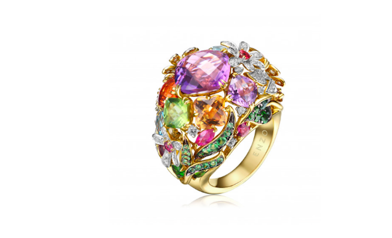 An Enzo Jewelry design. The brand is known for its vibrantly colored gem stone designs and caters to the independent Mainland Chinese female customer.