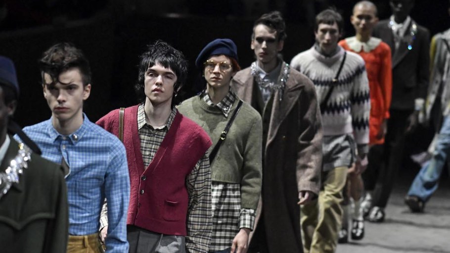 From Emporio Armani to Gucci, designers at Milan Fashion Week Men's leave streetwear behind and embrace retro prints and silhouettes.