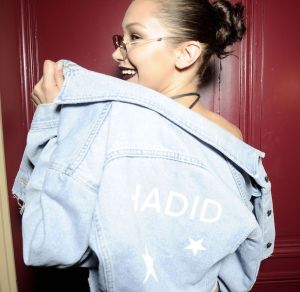 Supermodel Bella Hadid makes a strong case for workwear, oversized denim silhouettes, daring accessories and '90s skater style.