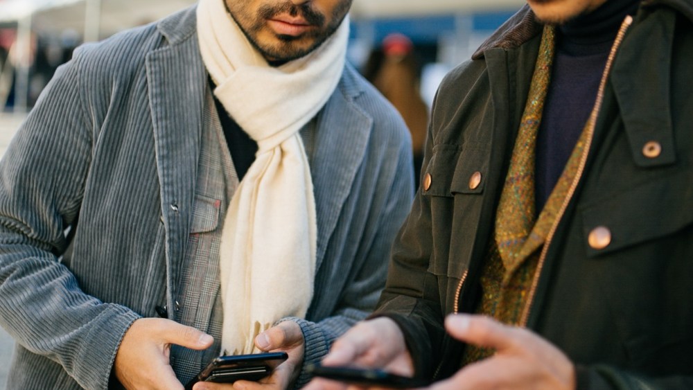 The scene at Pitti Uomo 97.
