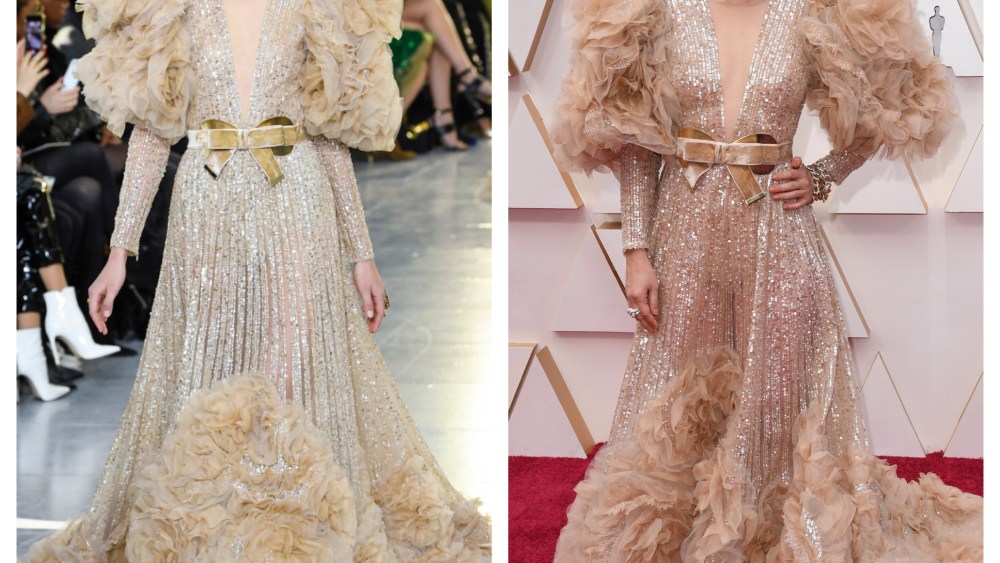 What Eight 2020 Oscars Red Carpet Dresses Looked Like on the Runway