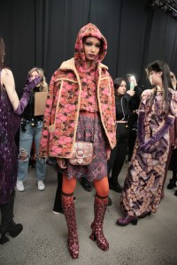 Backstage at Anna Sui RTW Fall 2020