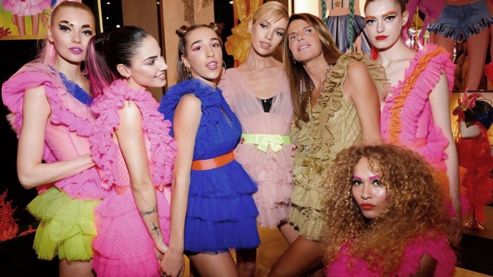 Stella Maxwell and Anna Dello Russo at the Antonia x Teen Idol party.