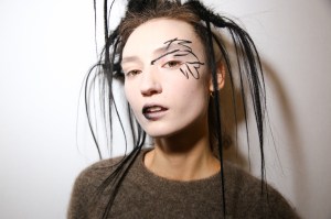 Backstage at Yohji Yamamoto RTW Fall 2020