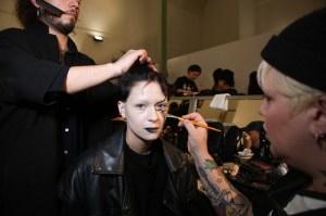 Backstage at Yohji Yamamoto RTW Fall 2020