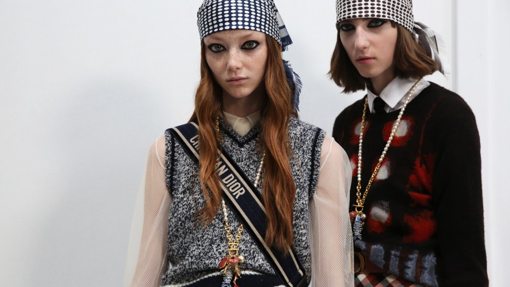 Backstage at Dior RTW Fall 2020