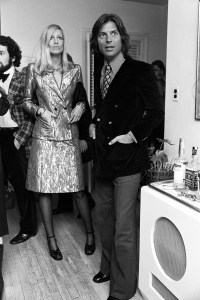 Betty and Francois Catroux attending a party thrown by photographer Francesco Scavullo in honor of Andy Warhol superstar Candy Darling, 1972.