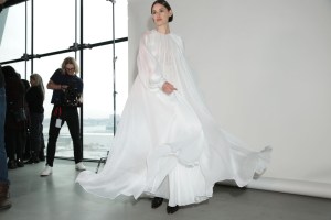 Backstage at Carolina Herrera RTW Fall 2020
