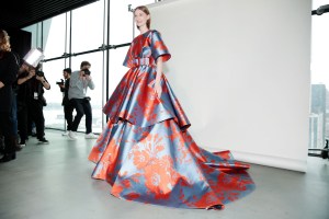Backstage at Carolina Herrera RTW Fall 2020
