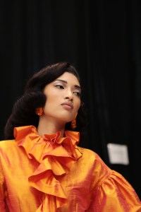 Backstage at Christopher John Rogers RTW Fall 2020