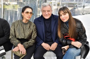 Naomi Scott, Sidney Toledano and a guest attending the show