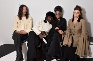 Dev Hynes, Tessa Thompson and Hailey Benton Gates in the front row