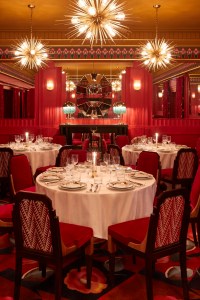 The private dining room at Le Boeuf sur le Toit in Paris.