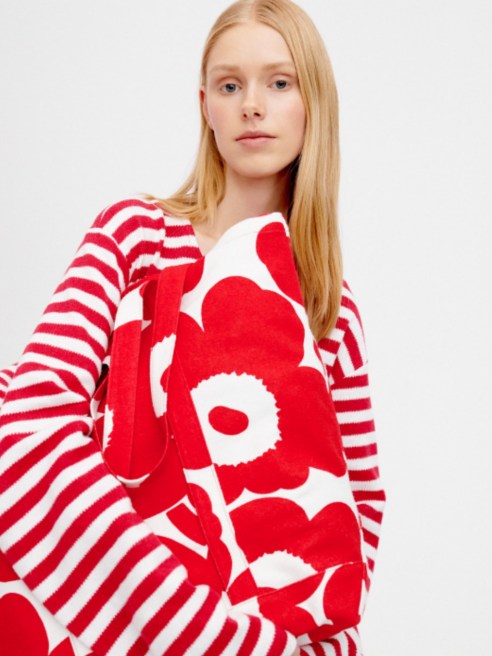 Finnish label Marimekko and material manufacturer Spinnova collaborated on sustainable fashion garments made with cellulosic fibers.