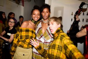 Backstage at Monse RTW Fall 2020