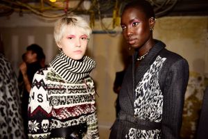 Backstage at Monse RTW Fall 2020