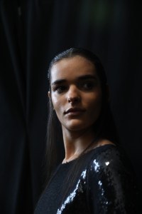 Backstage at Sally LaPointe RTW Fall 2020