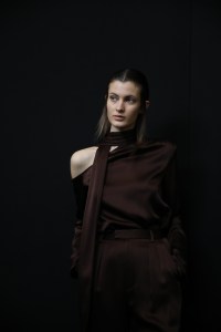 Backstage at Sally LaPointe RTW Fall 2020
