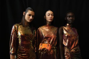 Backstage at Sally LaPointe RTW Fall 2020