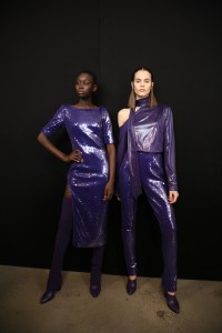 Backstage at Sally LaPointe RTW Fall 2020