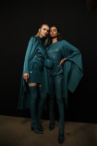 Backstage at Sally LaPointe RTW Fall 2020
