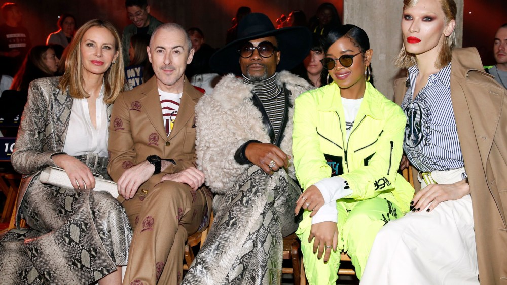 Dee Ocleppo, Alan Cumming, Billy Porter, H.E.R and Miss Fame in the front rowTommy Hilfiger show, Front Row, Fall Winter 2020, London Fashion Week, UK - 16 Feb 2020