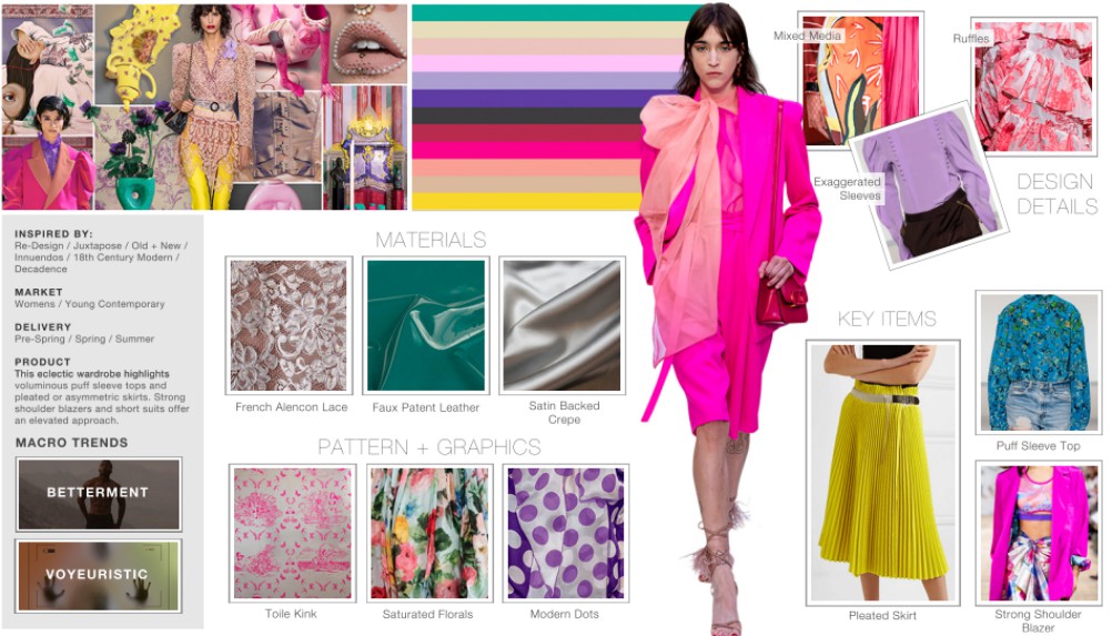 Impossible brights and eye-catching silhouettes define the Symposia trend.