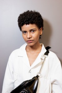 Backstage at Issey Miyake RTW Fall 2020